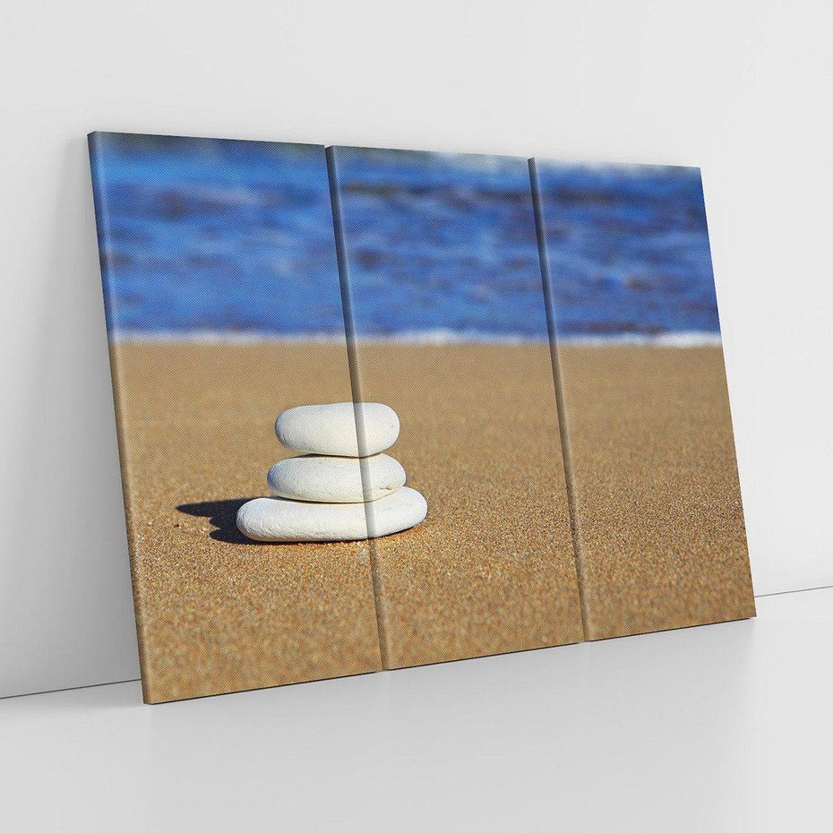 Obraz na płótnie 120x80 - Kamienie na plaży nad morzem - kamienie, plaża