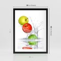 Plakat w ramie 30x40 - Jabłkowa Fantazja - owoce, jabłka - rama czarna