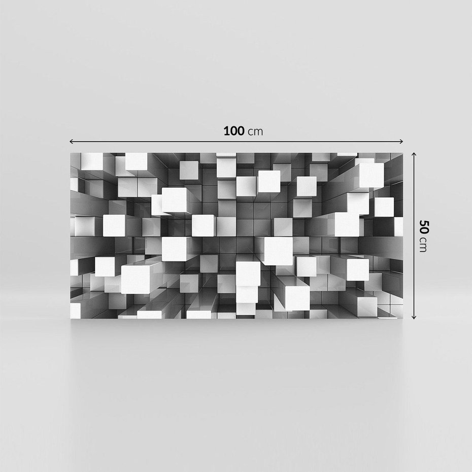 Obraz na płótnie 100x50 - Abstrakcyjne światy: 3D w kwadratach - 3D, abstrakcja