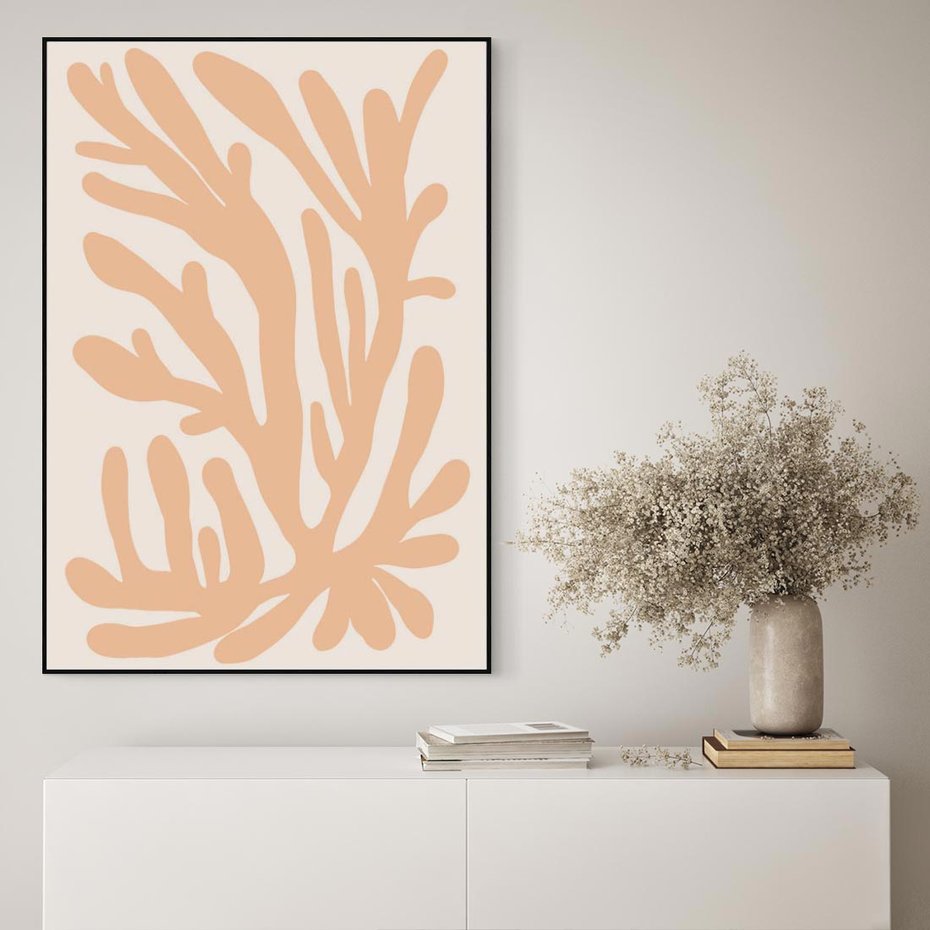 Obraz w ramie 70x100 - Rozkwitające Abstrakcje - nowoczesna sztuka, plakat modern - rama czarna