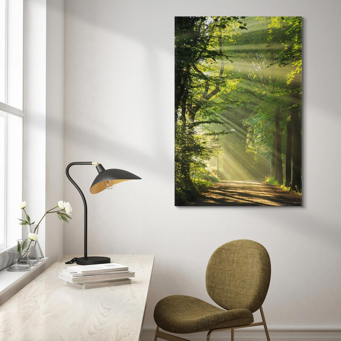 Obraz na płótnie 80x120 - harmonia natury - las, drzewa