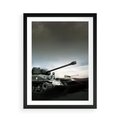 Plakat w ramie 50x70 - Siła i determinacja: czołgi wojenne - czołgi, wojna - rama czarna