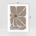 Plakat bez ramy 30x40 - Złudne Zmysły - abstrakcyjny kwiat, beże i brązy