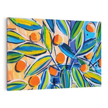 Obraz na płótnie 100x70 - Cytrusowa Abstrakcja - abstrakcja, owoce cytrusowe