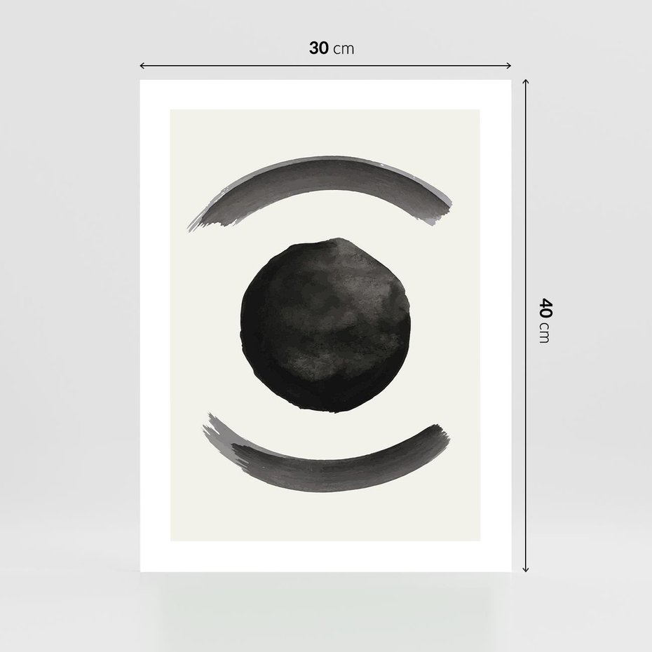 Plakat bez ramy 30x40 - Bezczasowe Echo - abstrakcyjne plamy okręgi, akwarelowe