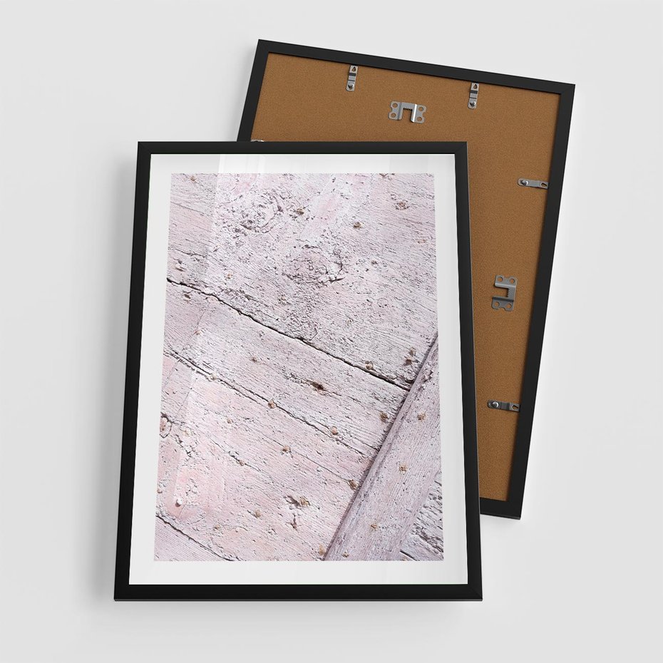 Plakat w ramie 50x70 - Nowoczesna Elegancja - beton, struktura - rama czarna