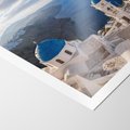 Plakat bez ramy 21x30 - Błękitne Przezycia - Santorini, morze