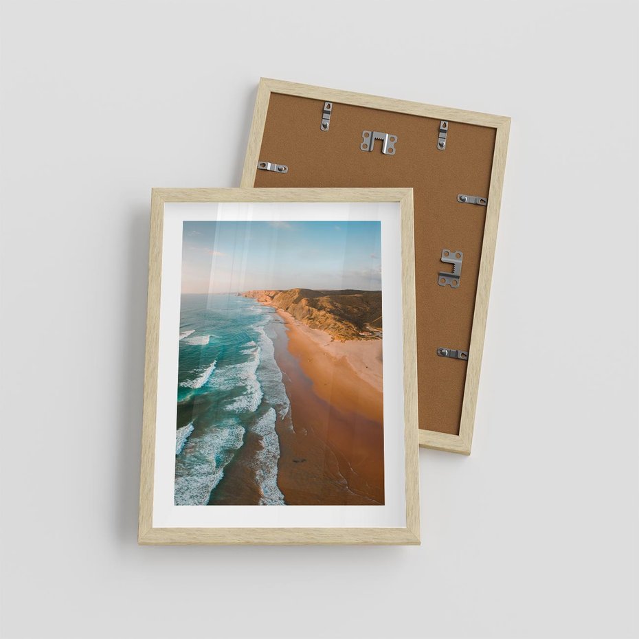 Plakat w ramie 30x40 - Z Lotu Ptaka - fotografia, plaża - rama drewno