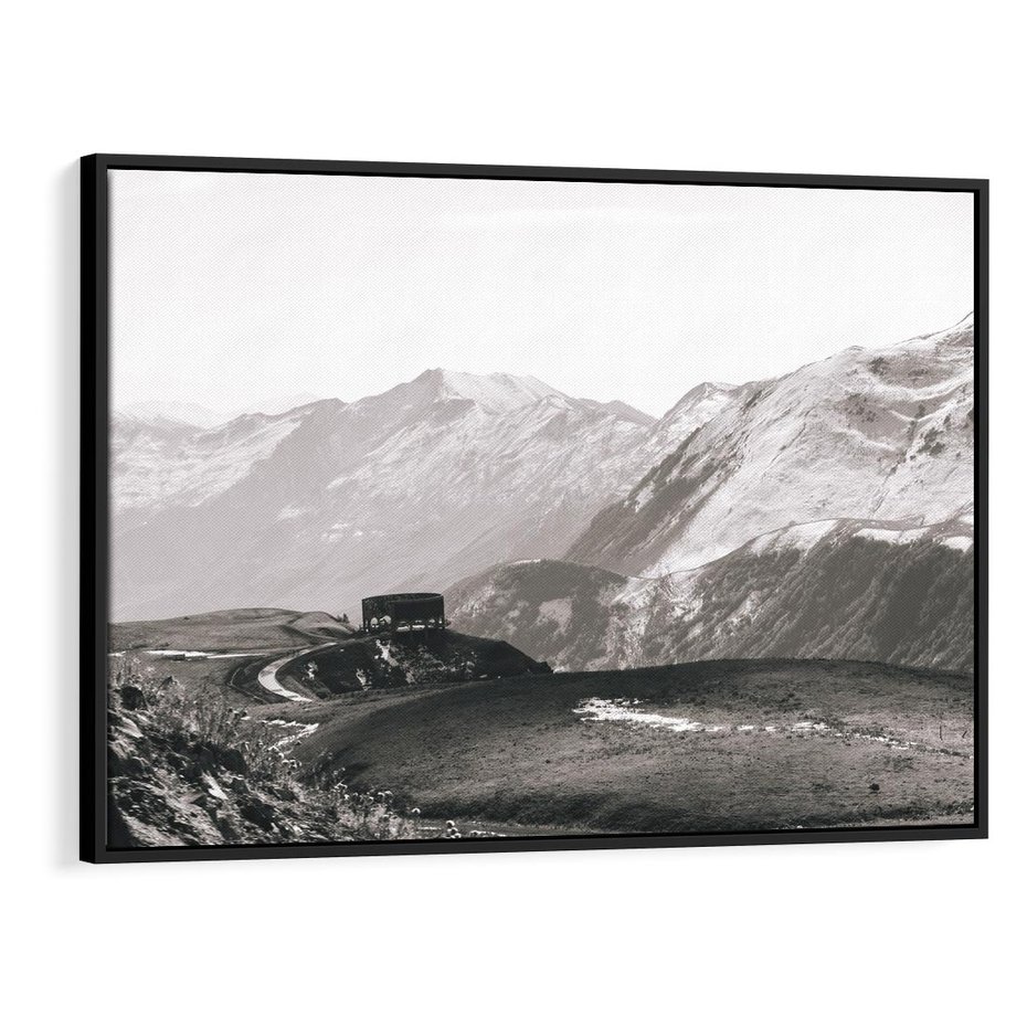 Obraz w ramie 100x70 - Wzgórza w Bieli - górski krajobraz, punkt widokowy - rama czarna