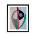 Plakat w ramie 40x50 - Wibracje Kolorów Marzeń - abstrakcyjne dziwne kształty, olejny obraz - rama czarna