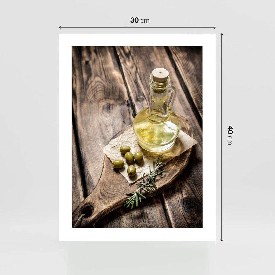 Plakat bez ramy 30x40 - Oliwki w restauracji - oliwa, oliwki