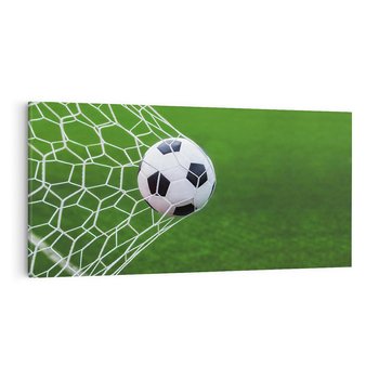 Obraz na płótnie 140x70 - Sportowa rywalizacja - bramka, piłka
