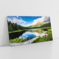 Obraz na płótnie 120x60 - Góry nad jeziorem: Spokój natury - góry, jezioro