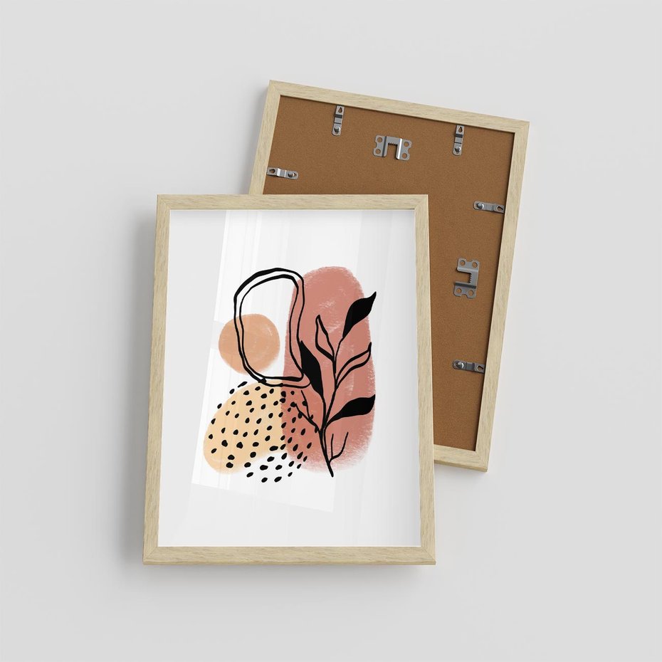 Plakat w ramie 30x40 - Migotliwe Harmonie - abstrakcja, sztuka nowoczesna - rama drewno