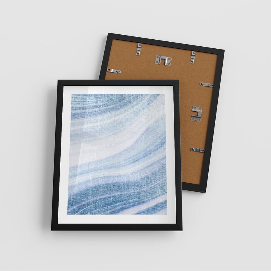 Plakat w ramie 40x50 - Abstrakcyjna akwarela - abstrakcja, akwarela - rama czarna