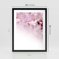 Plakat w ramie 40x50 - Kwitnąca Wiśnia - kwiaty, kwitnącej - rama czarna