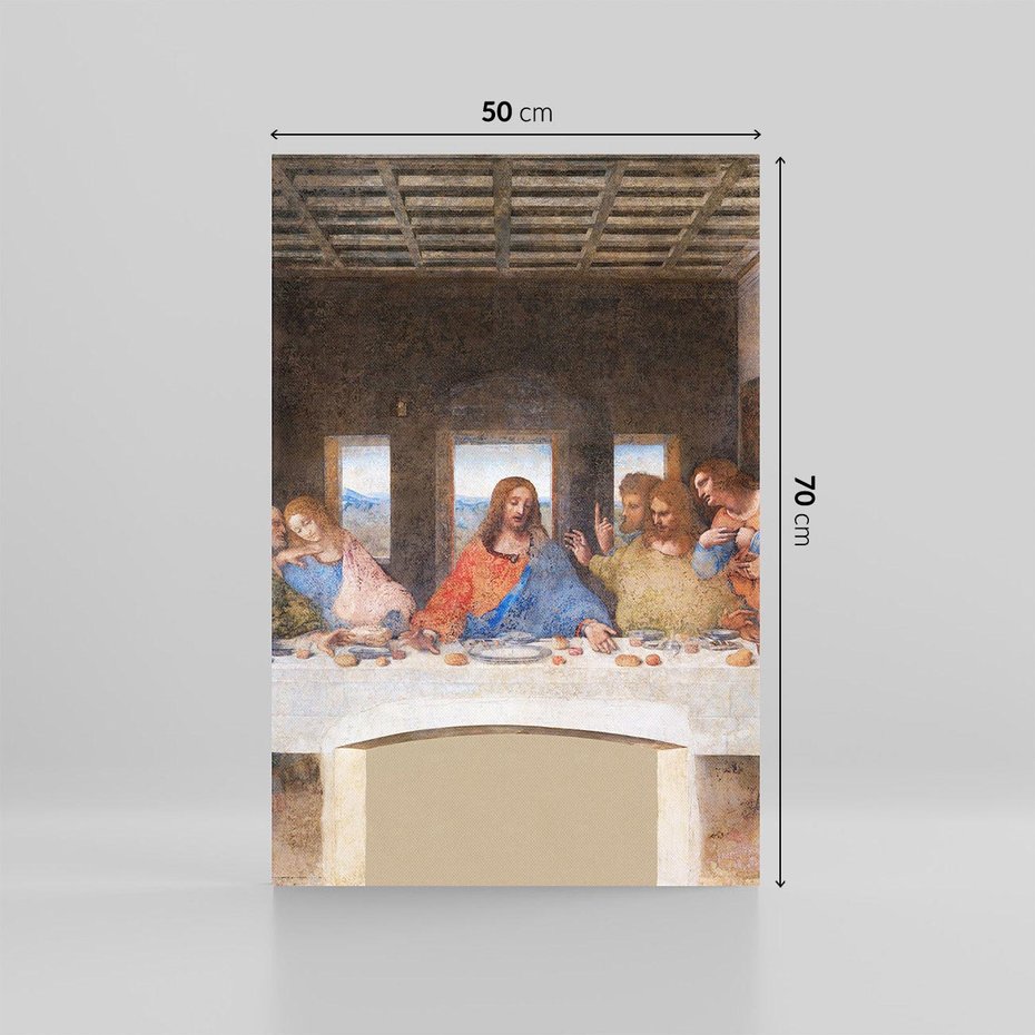 Obraz na płótnie 50x70 - "Ostatnia Wieczerza" (1495-1498) Leonardo da Vinci - Reprodukcja - reprodukcja, obraz na płótnie