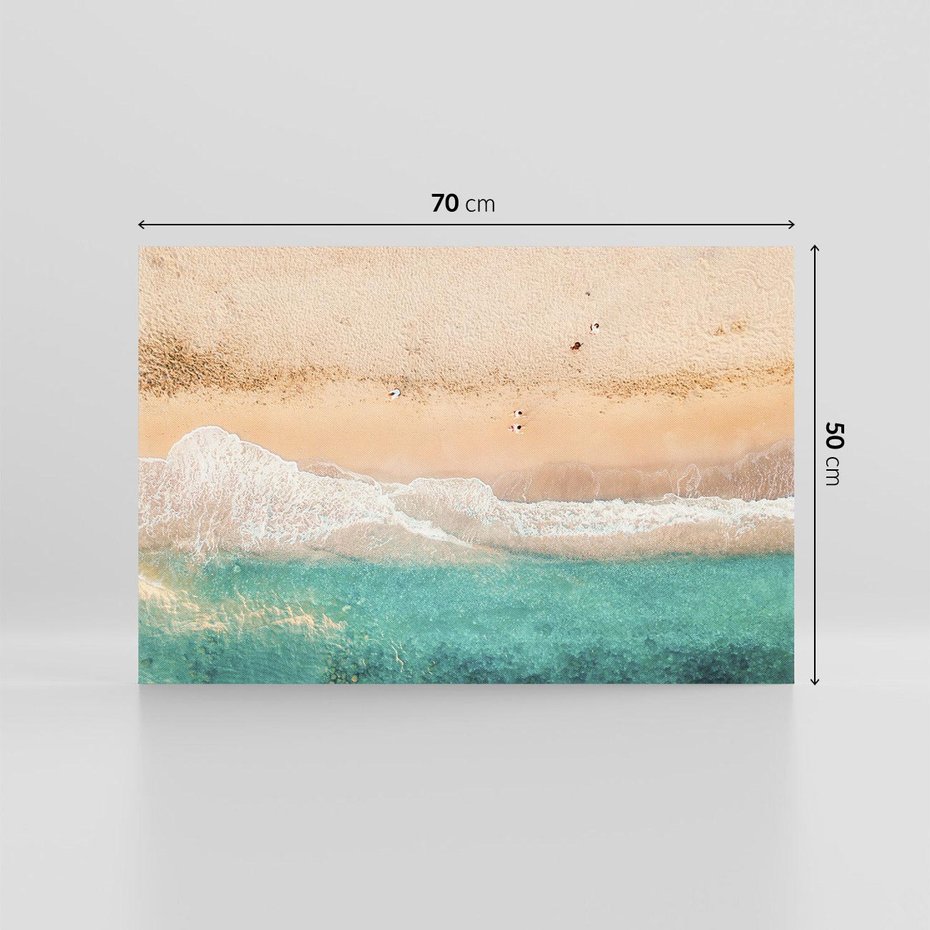 Obraz na płótnie 70x50 - Oczy turkusu - fotografia, plaża