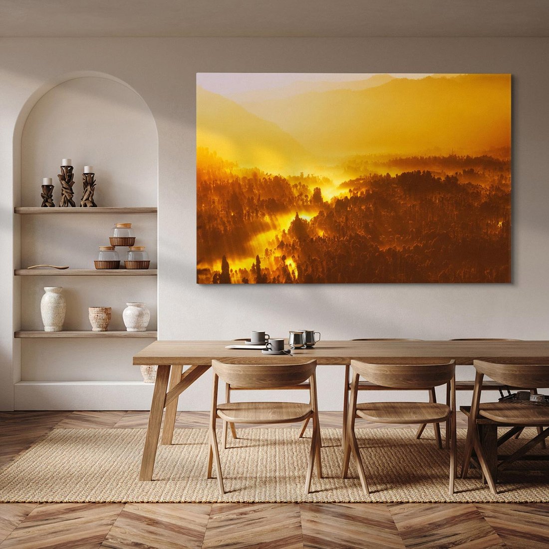 Obraz na płótnie 120x80 - Krajobraz leśny - las, drzewa