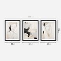 Zestaw obrazy w ramie 50x70 galeria - abstrakcja, akwarela, nowoczesny - rama czarna