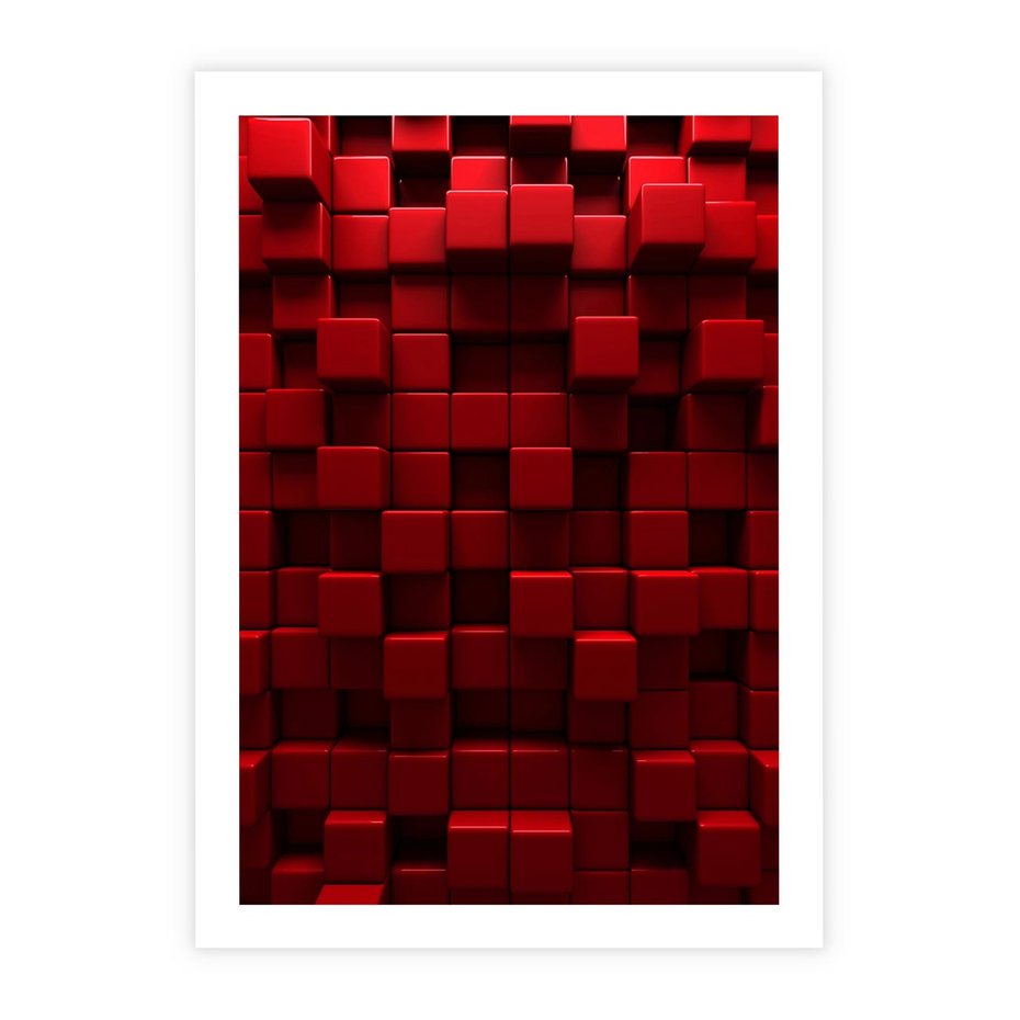 Plakat bez ramy 30x40 - Geometryczne 3D: wizja przestrzeni - geometryczne, 3D