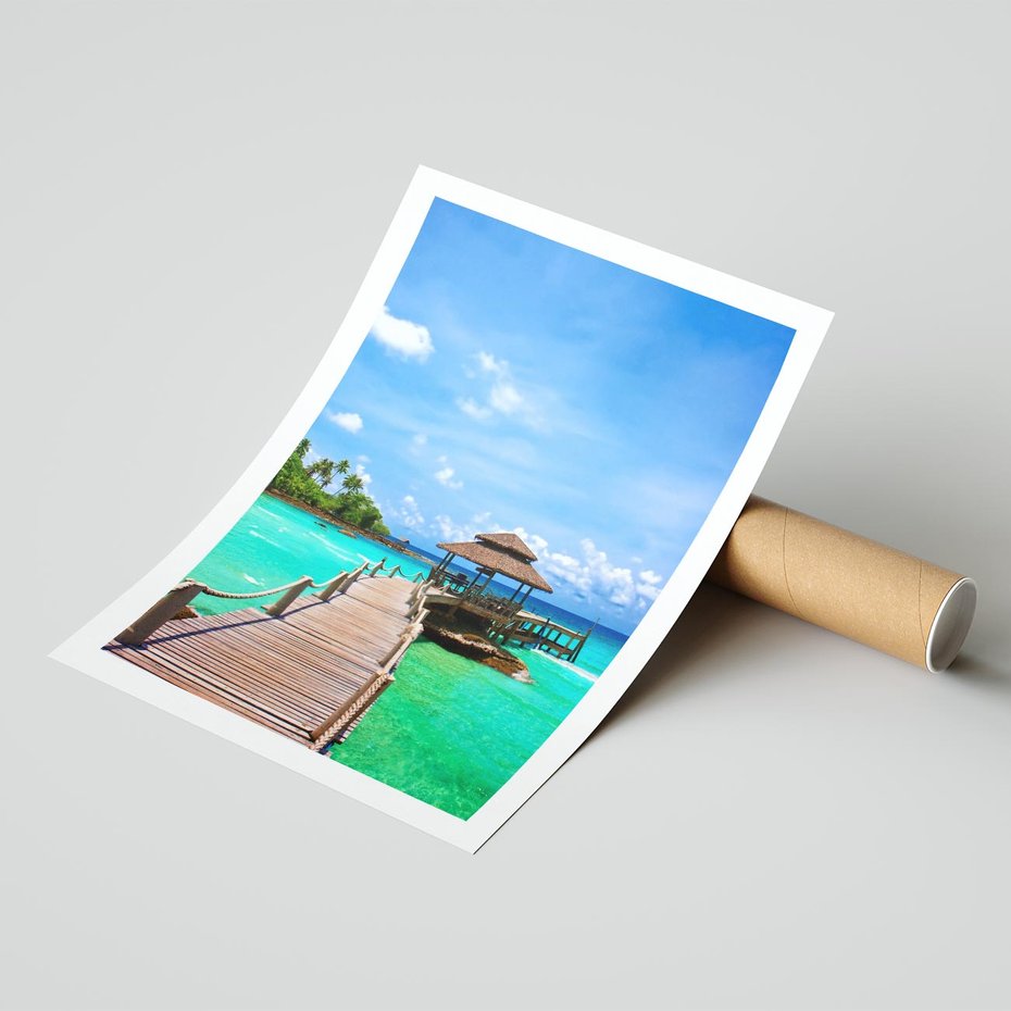 Plakat bez ramy 50x70 - Magia tropikalnego oceanu - ocean, tropiki