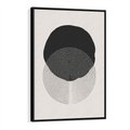 Obraz w ramie 50x70 - Boho Przenikanie Uroku - abstrakcyjna kompozycja, okręgi - rama czarna