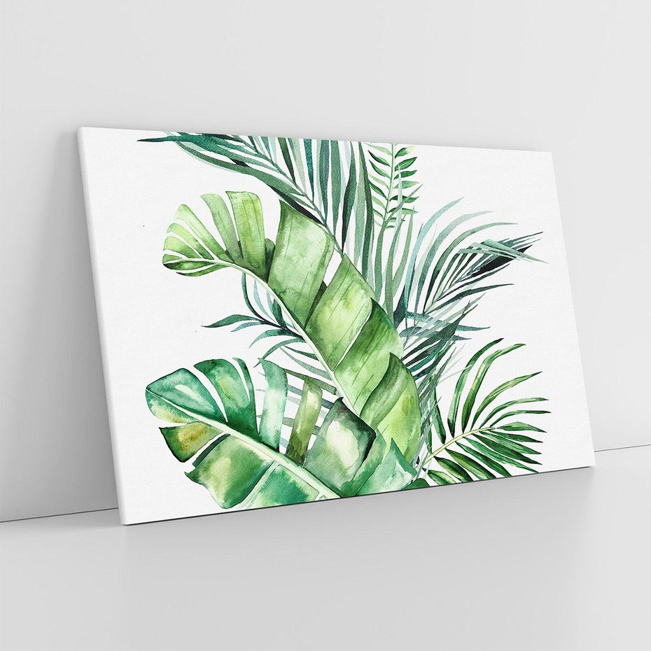 Obraz na płótnie 70x50 - Piękno Złotej Rośliny - złote, liście