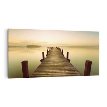 Obraz na płótnie 120x60 - Molo: spacer nad morzem - molo, morze