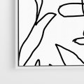 Obraz w ramie 50x50 - Liście Mocy - mroczna sztuka, minimalizm - rama biała