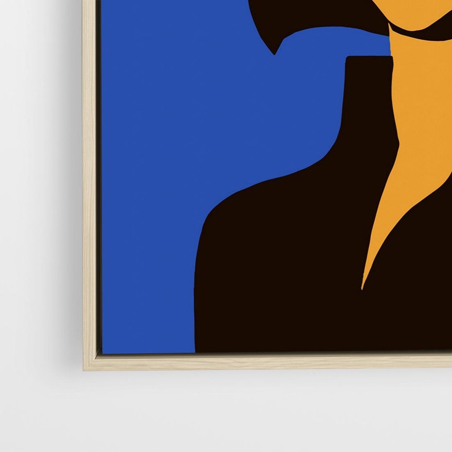 Obraz w ramie 50x50 - Energetyczne Zestawienie - sztuka nowoczesna, plakat - rama drewno