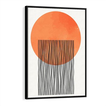 Obraz w ramie 70x100 - Echa Wyobraźni - koło, boho styl - rama czarna