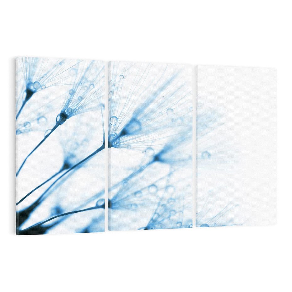 Obraz na płótnie 120x80 - Kwiat w kroplach wody - kwiat, krople