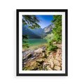 Plakat w ramie 50x70 - Mistyczna Przyroda - góry, jezioro - rama czarna