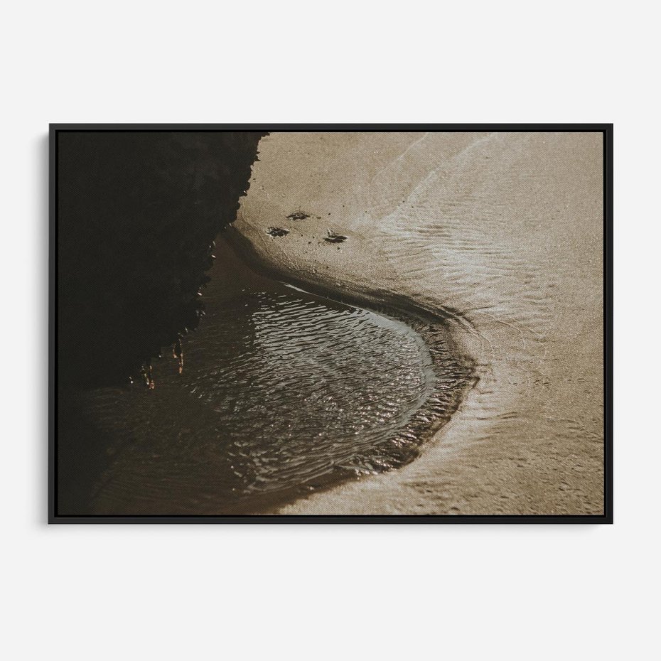 Obraz w ramie 100x70 - Relaksujący Raj - plaża, morze - rama czarna