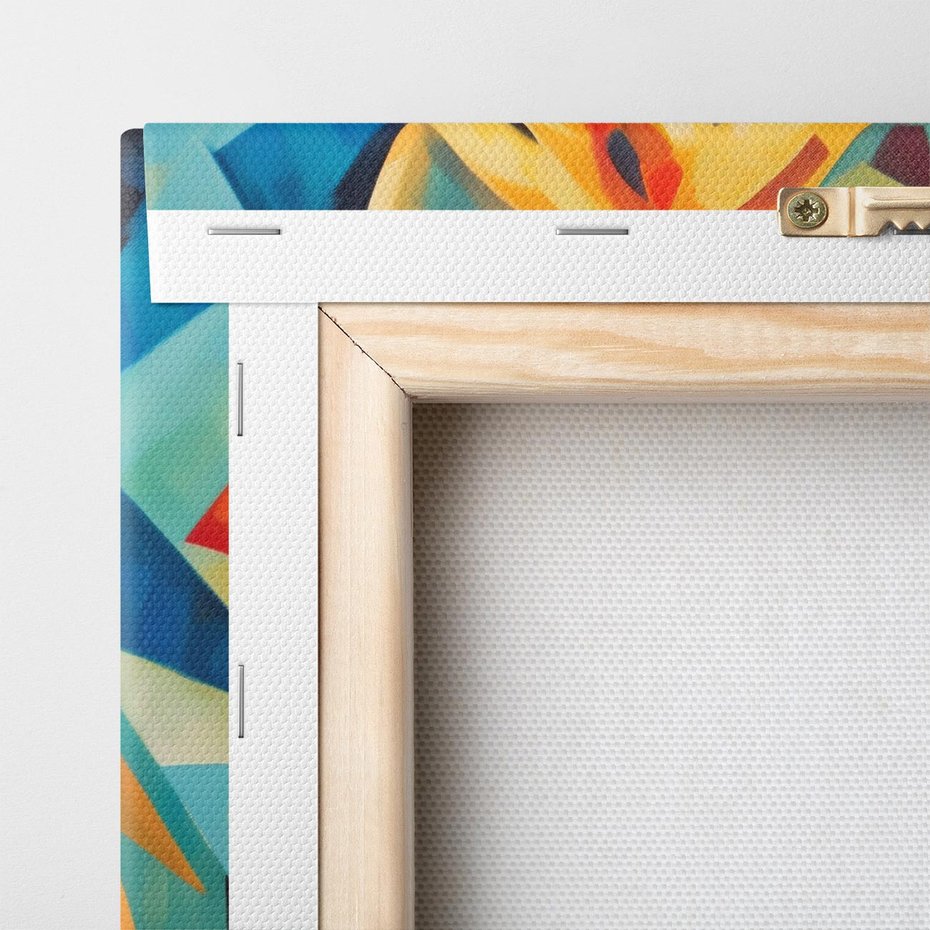 Obraz na płótnie 60x60 - Dzikie Piękno - abstrakcyjny portret geparda, intensywne kolory