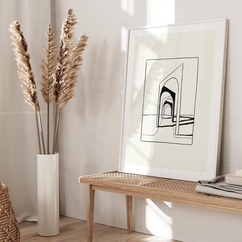 Plakat bez ramy 50x70 - Poezja światła i cienia - nowoczesna sztuka, minimalistyczny styl