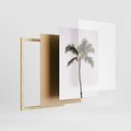 Zestaw obrazy w ramie 50x70 galeria - Cytat, motywacja, plaża, palma - rama drewno