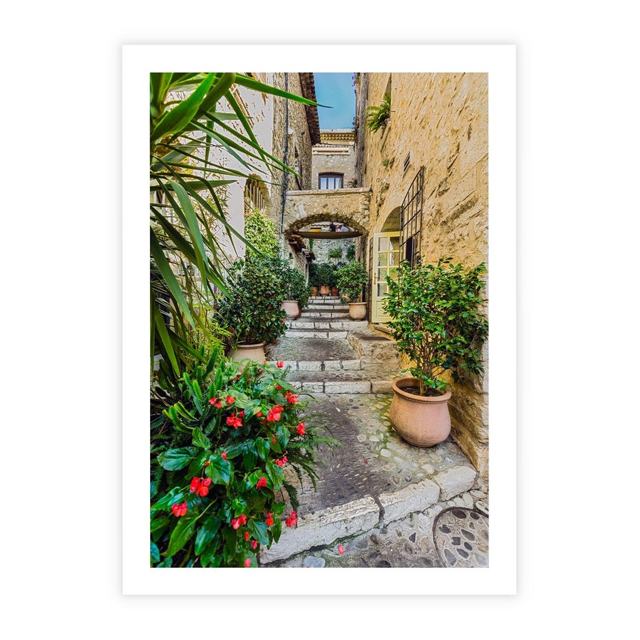 Plakat bez ramy 21x30 - Perspektywa uliczki malownicza - uliczka, perspektywa