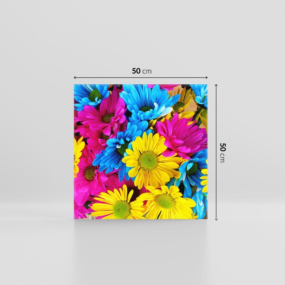 Obraz na płótnie 50x50 - Kwiatowy Świat - kwiat, kwiaty