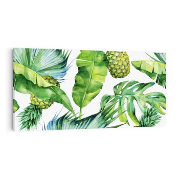 Obraz na płótnie 140x70 - Oaza Natury - liście, tropikalne