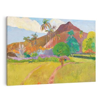 Obraz na płótnie 70x50 - Krajobraz Tahiti 1891, Paul Gauguin - Reprodukcja - reprodukcja, obraz na płótnie