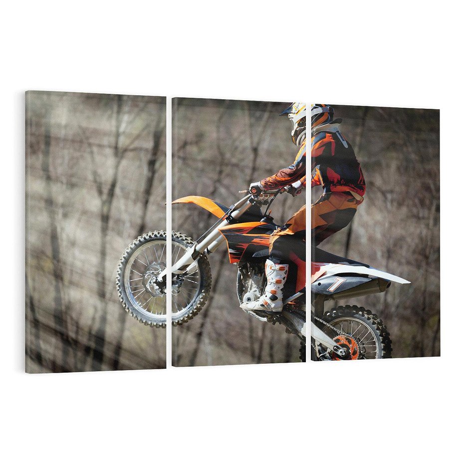 Obraz na płótnie 120x80 - Sportowy motocykl cross - motocykl, cross