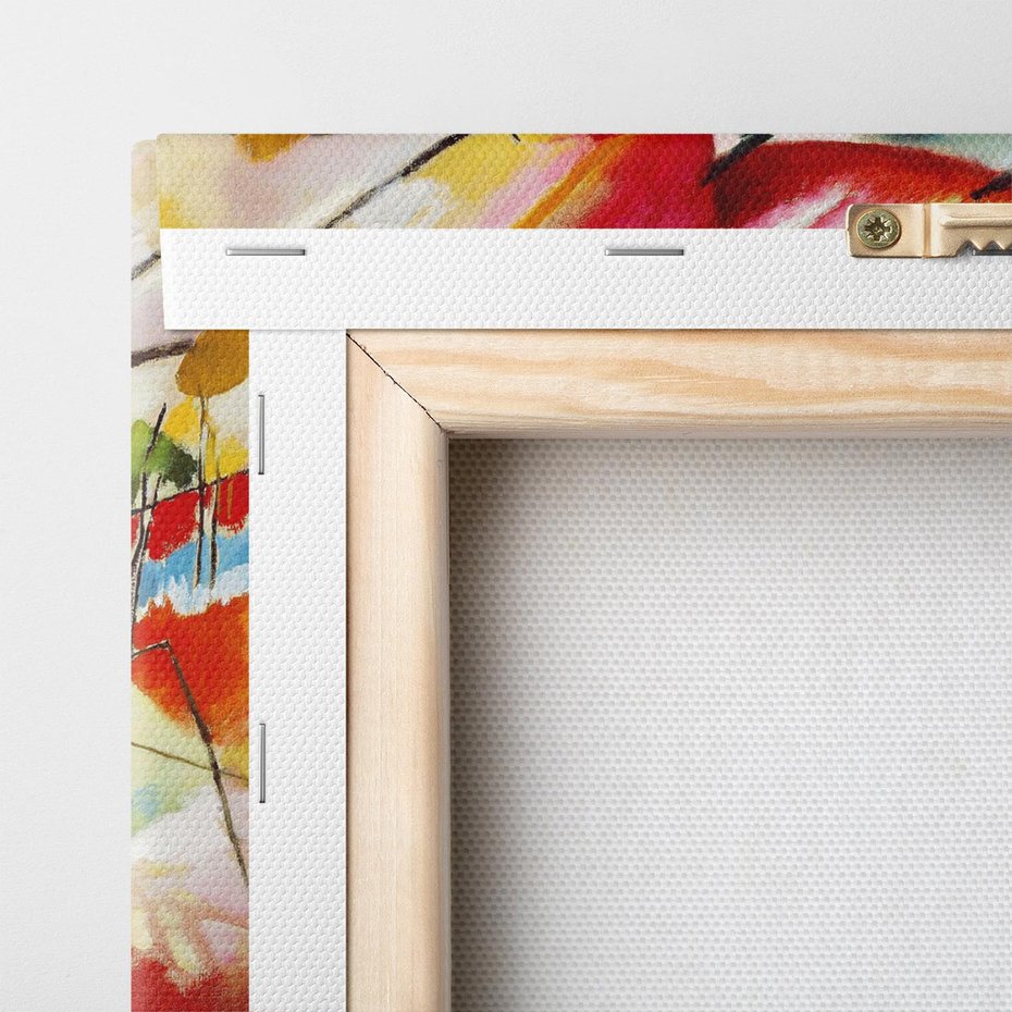 Obraz na płótnie 100x70 - "Obraz z Zielonym Centrum" (1913) Wassily Kandinsky - Reprodukcja - reprodukcja, obraz na płótnie