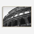 Obraz w ramie 70x50 - Koloseum w Czarnej Bieli - antyczna architektura, koloseum - rama drewno
