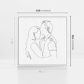 Obraz w ramie 50x50 - Wewnętrzne Emocje - para zakochanych, kobieta i mężczyzna - rama biała