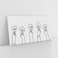 Obraz na płótnie 120x60 - Idea w Rękach - szkic, grafika
