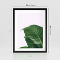 Plakat w ramie 30x40 - Zielone liście monstery - liście, monstera - rama czarna