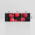 Obraz na płótnie 150x50 - Maliny Soczysta Eksplozja - maliny, owoce