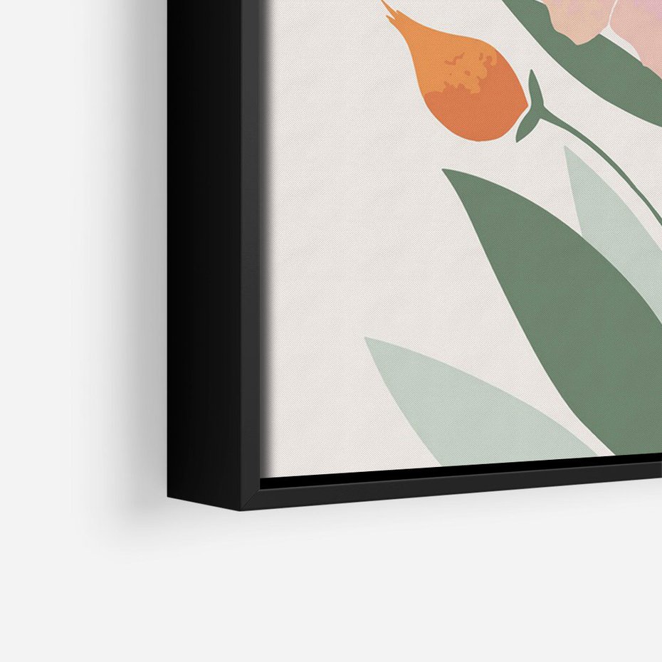 Obraz w ramie 50x70 - Kwiatowe Nastroje - kwiat, sztuka nowoczesna - rama czarna